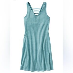 Toad & Co tech tomboy evolution tank pocket dress teal, small